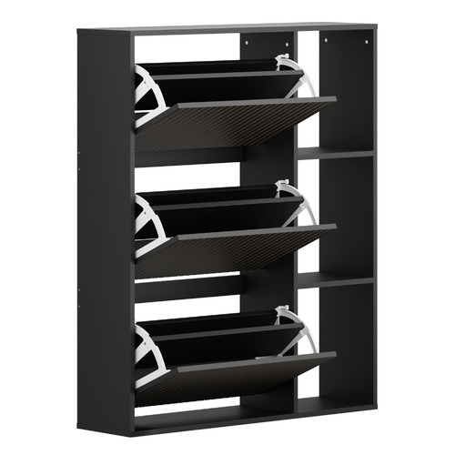 Montana 3 Door 3 Shelf Shoe Cabinet