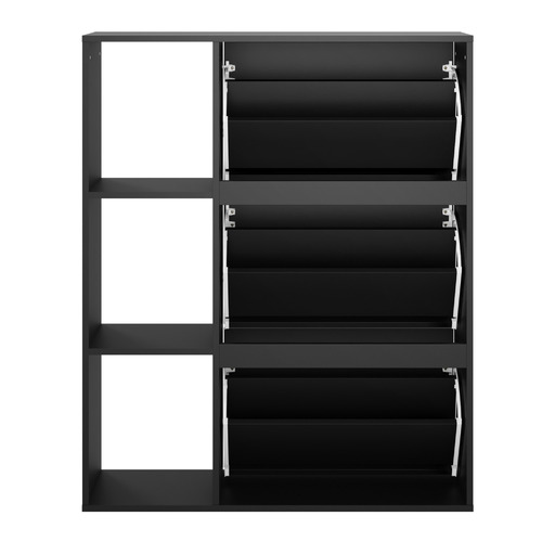 Montana 3 Door 3 Shelf Shoe Cabinet