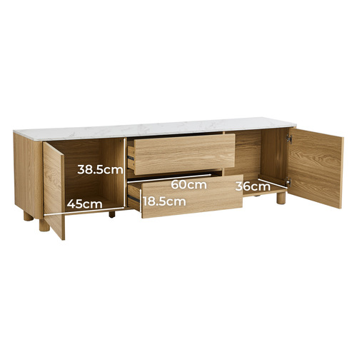 Palmyra Faux Marble Entertainment Unit