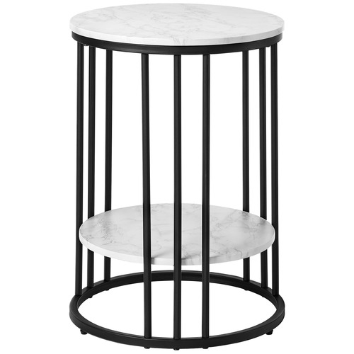 Sabrina Faux Marble Side Table