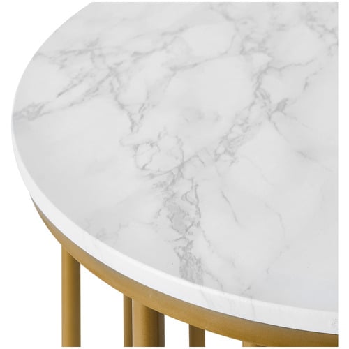 Sabrina Faux Marble Side Table