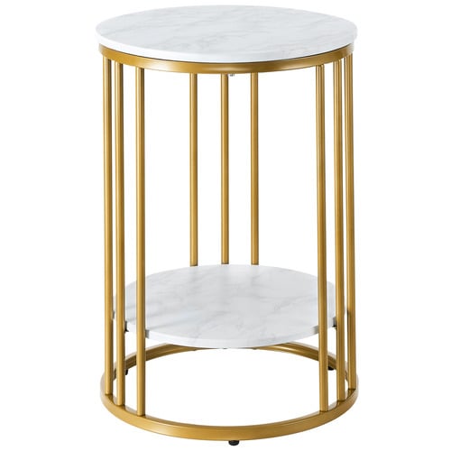 Sabrina Faux Marble Side Table