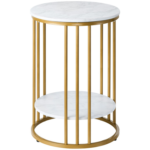 Sabrina Faux Marble Side Table
