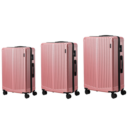 3 Piece Pink Deanna Luggage Set