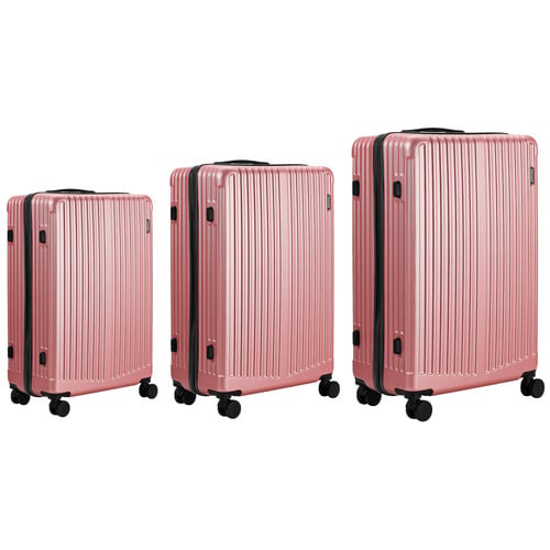 3 Piece Pink Deanna Luggage Set