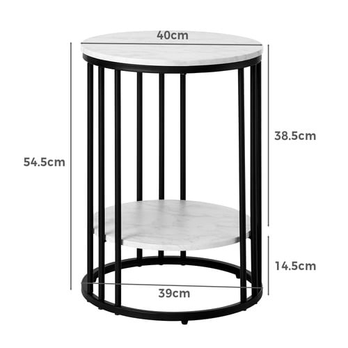 Sabrina Faux Marble Side Table