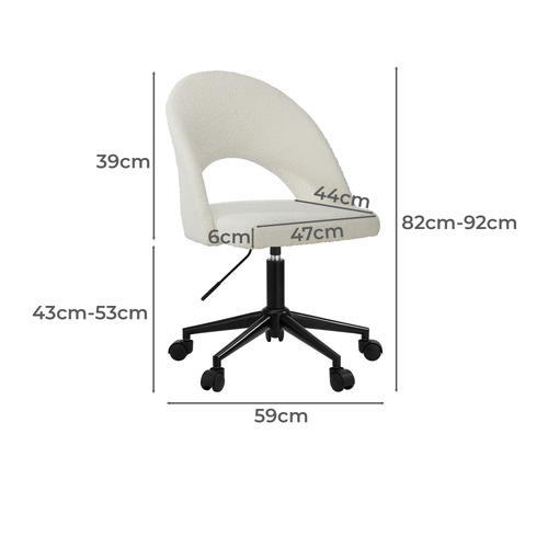 Charmed Boucle Home Office Chair