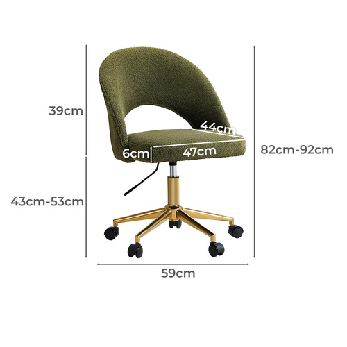 Charmed Boucle Home Office Chair