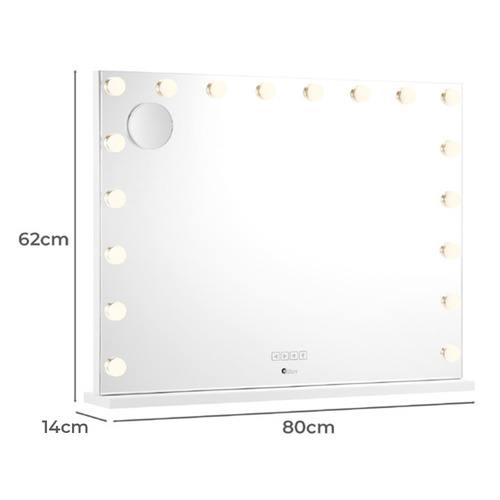 Fava Steel LED Mirror with Bluetooth