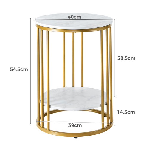 Sabrina Faux Marble Side Table
