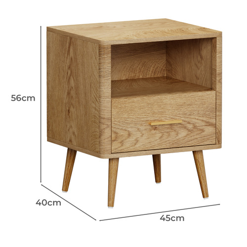 Pippa 1 Drawer Bedside Table