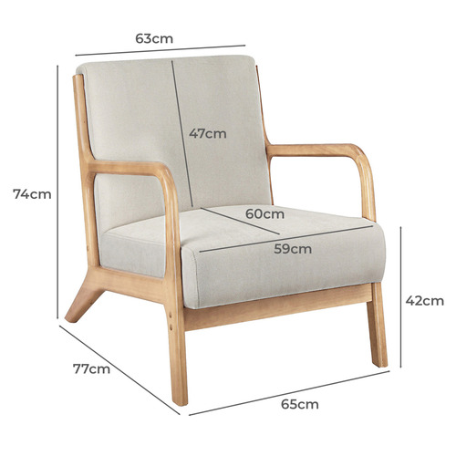 Kamden Rubberwood Armchair