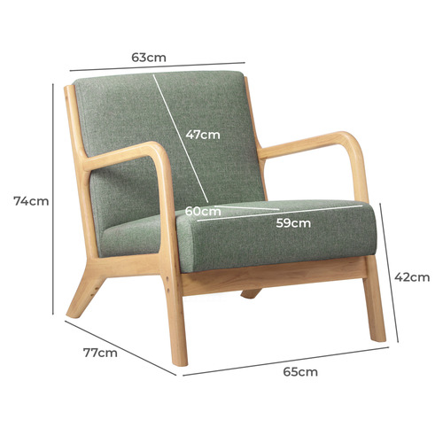 Kamden Rubberwood Armchair