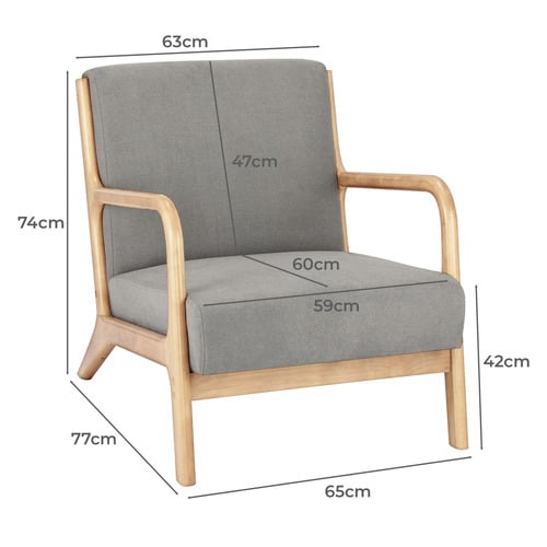 Kamden Rubberwood Armchair