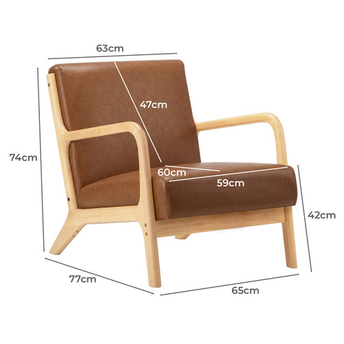 Kamden Faux Leather Armchair
