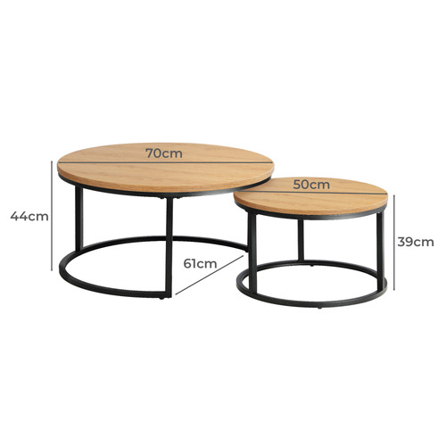 2 Piece Leonid Nesting Coffee Table Set
