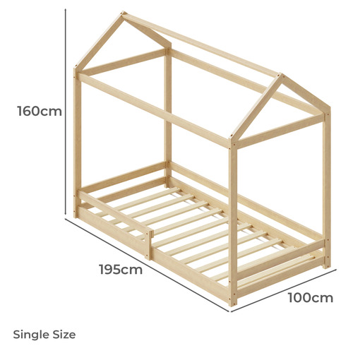 Kaelar Pine Wood House Bed