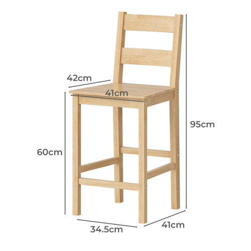 2 Seater Pine Wood Levy Bar Table Set