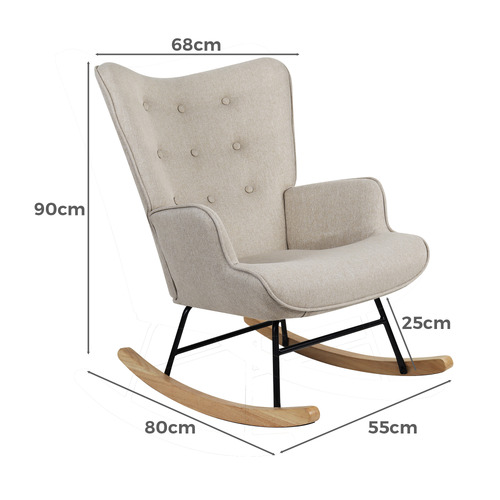 Aldan Upholstered Rocking Chair