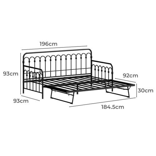 Faye Steel Daybed with Trundle