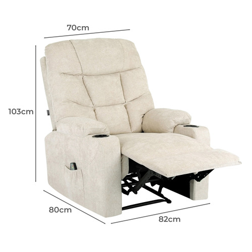 Towson Upholstered Massage Recliner Armchair