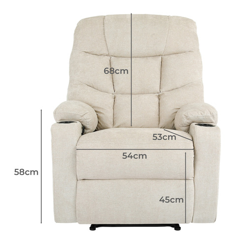 Towson Upholstered Massage Recliner Armchair