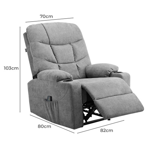 Towson Upholstered Massage Recliner Armchair