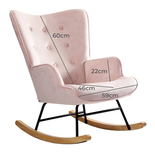 Sandy Velvet Rocking Chair