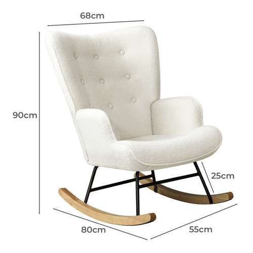 Priam Boucle Rocking Chair
