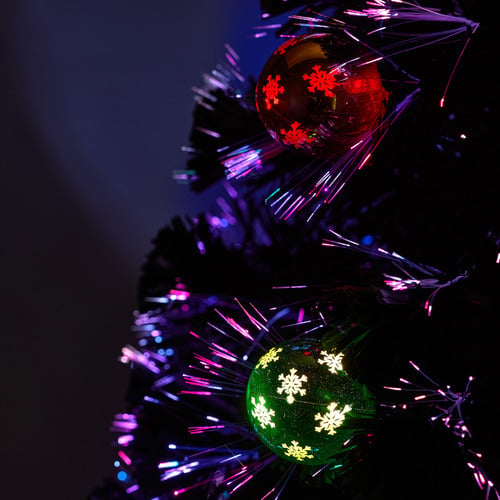 Bethany LED Fibre Optic Christmas Tree with Baubles