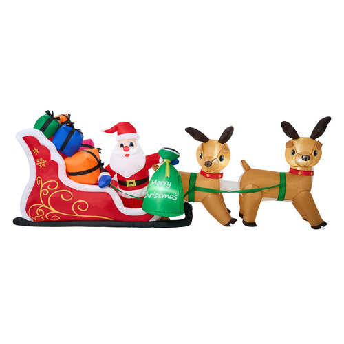 Simon LED Santa with Sleight Inflatable Christmas Decoration