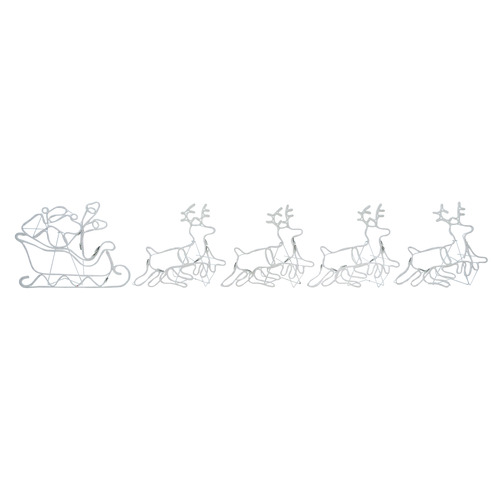Elijah LED Santa with Reindeers Christmas Light Display