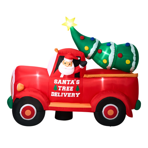 Meteo LED Santa in a Truck Inflatable Christmas Decoration