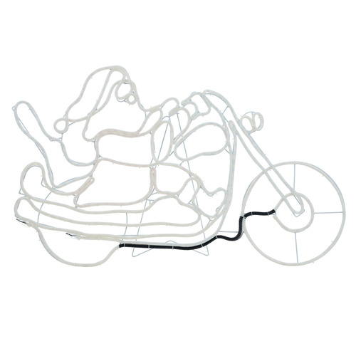 Yule LED Santa on Motorbike Christmas Light Display