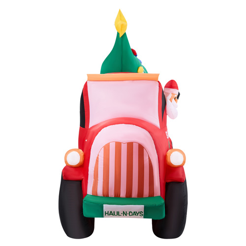 Meteo LED Santa in a Truck Inflatable Christmas Decoration