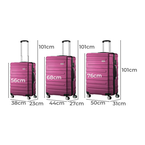 3 Piece Dryden Lightweight Suitcase Set