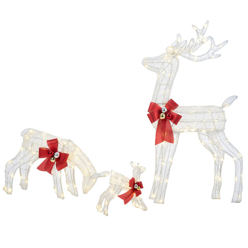3 Piece Reindeer Family LED Christmas Decoration Set