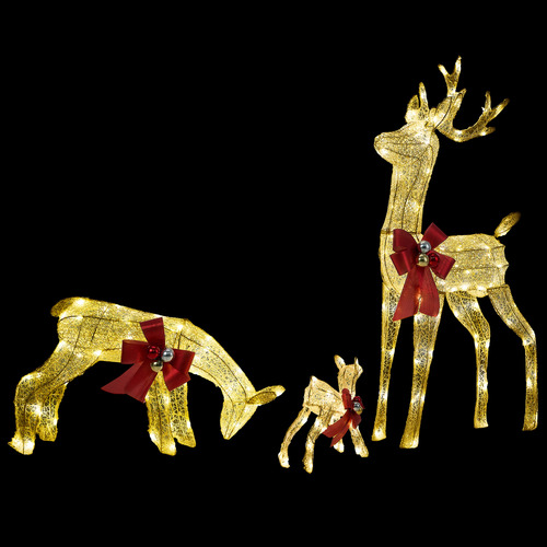 3 Piece Reindeer Family LED Christmas Decoration Set
