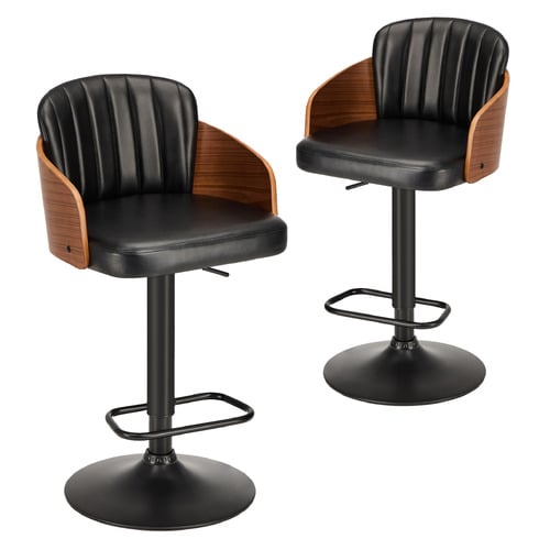 Layne Faux Leather Adjustable Bar Stools