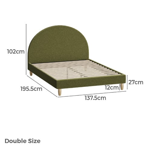White Seraphine Boucle Bed