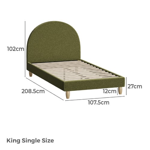 White Seraphine Boucle Bed