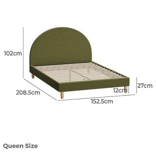 White Seraphine Boucle Bed