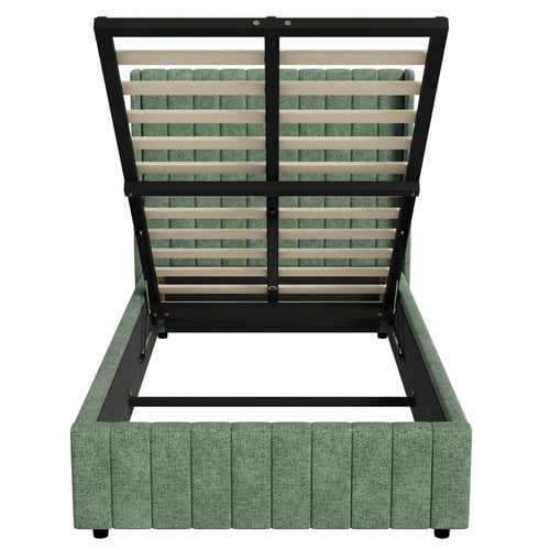 Meier Chenille Gas Lift Storage Bed Frame