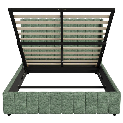 Meier Chenille Gas Lift Storage Bed Frame