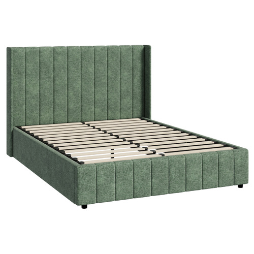 Meier Chenille Gas Lift Storage Bed Frame