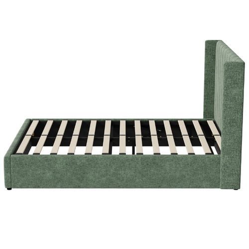 Meier Chenille Gas Lift Storage Bed Frame