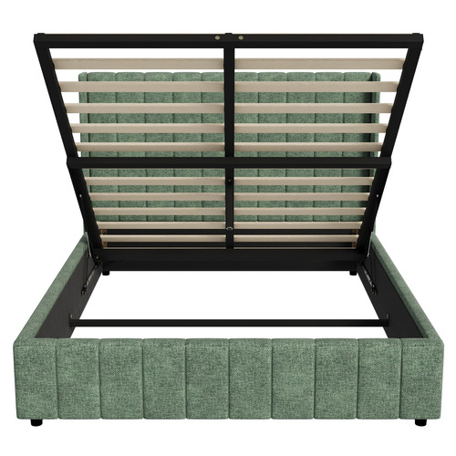Meier Chenille Gas Lift Storage Bed Frame