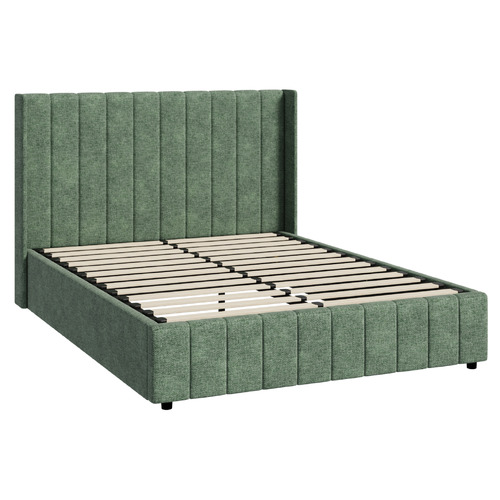 Meier Chenille Gas Lift Storage Bed Frame