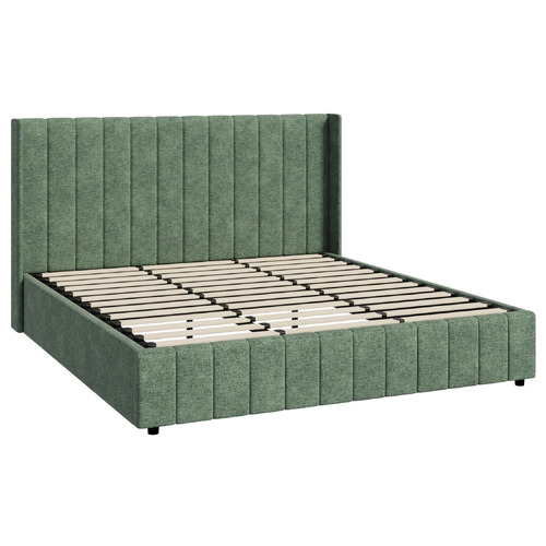 Meier Chenille Gas Lift Storage Bed Frame