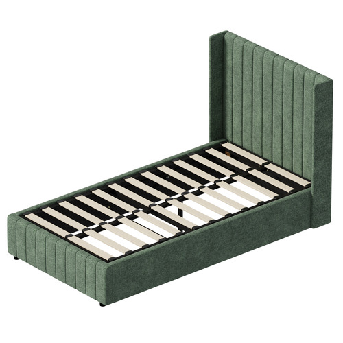 Meier Chenille Gas Lift Storage Bed Frame